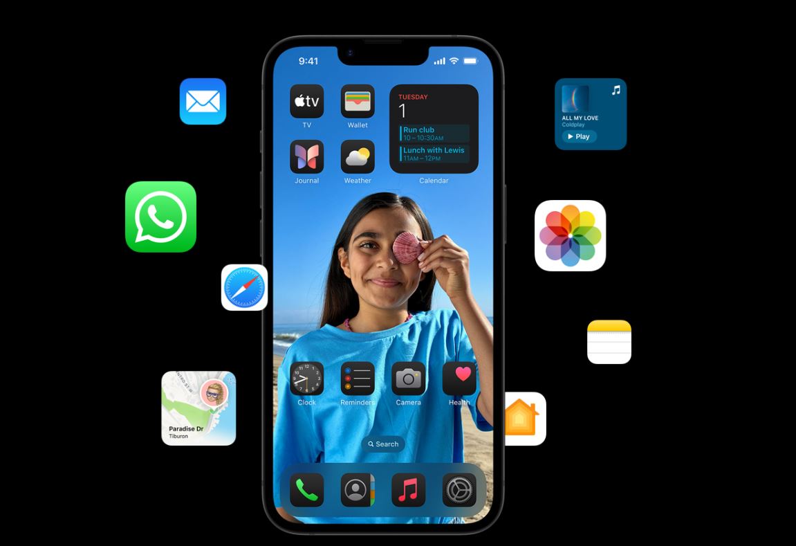 Smartfon Apple iPhone 16e smartfon od frontu